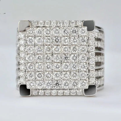 Men'S Natural White Stone 925 Sterling Silver Ring Gifts