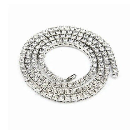 Men'S Necklaces Alloy Crystal Rhinestone Diamond Chains Necklaces Hip Hop Rock Gift - WORLD TIME VISITS