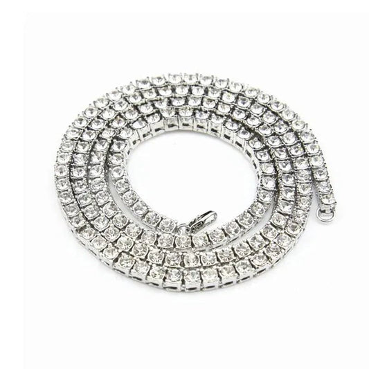 Men'S Necklaces Alloy Crystal Rhinestone Diamond Chains Necklaces Hip Hop Rock Gift - WORLD TIME VISITS