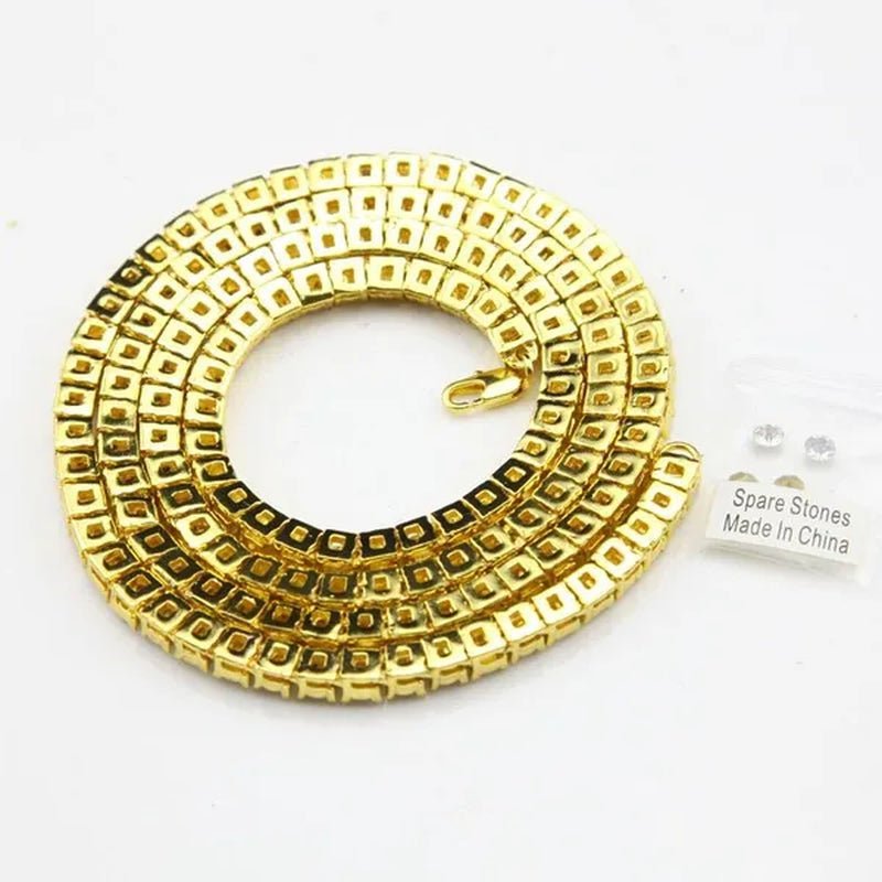 Men'S Necklaces Alloy Crystal Rhinestone Diamond Chains Necklaces Hip Hop Rock Gift