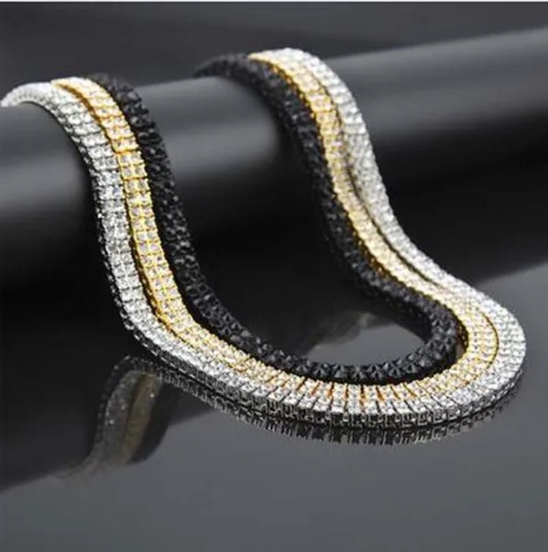 Men'S Necklaces Alloy Crystal Rhinestone Diamond Chains Necklaces Hip Hop Rock Gift - WORLD TIME VISITS