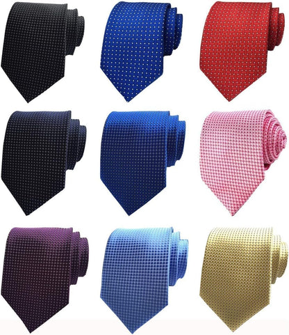 Men'S Necktie Classic Silk Tie Woven Jacquard Neck Ties - WORLD TIME VISITS