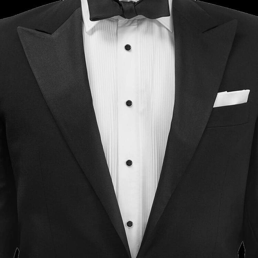 Mens Onyx Cufflinks and Studs Set Silver Black Cufflinks for Men Tuxedo Shirts Business Wedding Gift