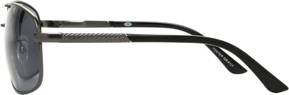 Men'S Oscar Wrap Sunglasses, Gunmetal/Smoke, 64 Mm