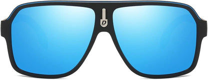 Mens Oversized Aviator Sunglasses Classic Large Polarized Lens Shades D103 - WORLD TIME VISITS