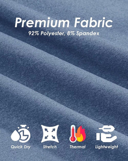 Men'S Quarter Zip Pullover Premium Fleece Lined Heather Long Sleeve Golf Shirts Midweight 1/4 Half Zip Sweatshirts