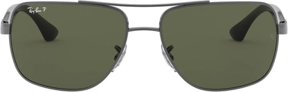 Men'S RB3483 Metal Square Sunglasses