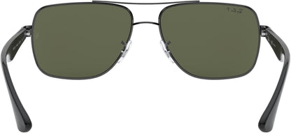 Men'S RB3483 Metal Square Sunglasses