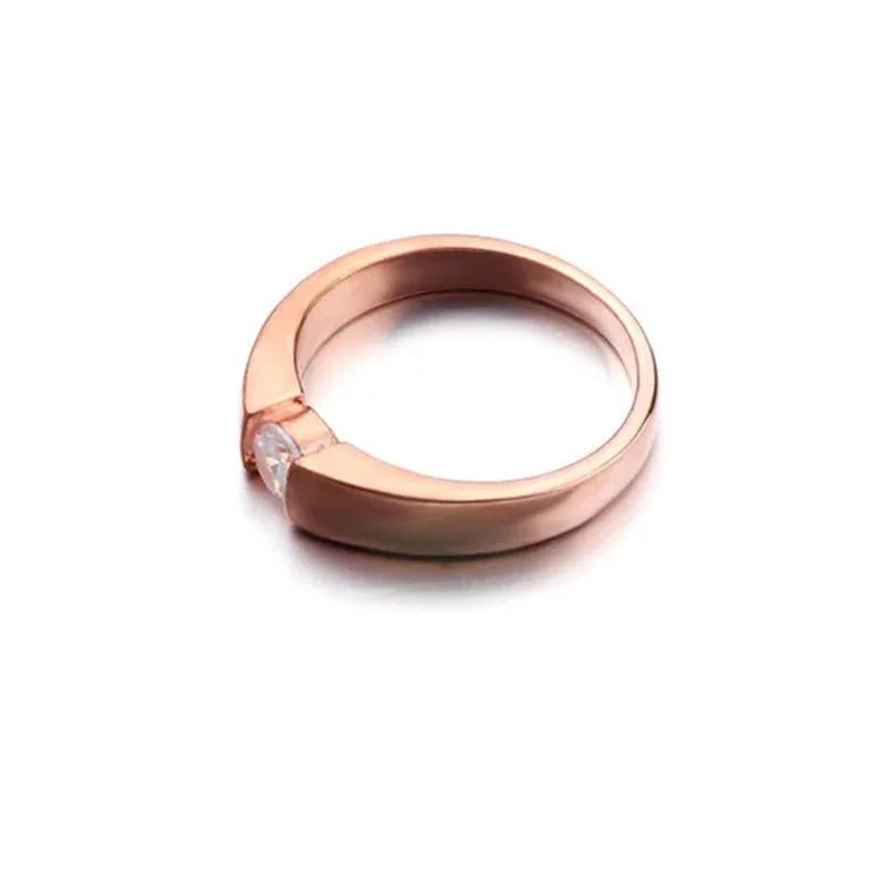 Mens Ring Classic Zircon Rings Bride Wedding Rings Rose Gold Colour Rings Silver Plated Rings Party Gift Rings for Men  Finger Jewelry