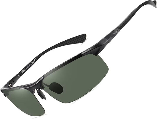 Men'S Sports Polarized Driving Carbon Fiber Sunglasses for Men UV400 Protection DC8277 - WORLD TIME VISITS