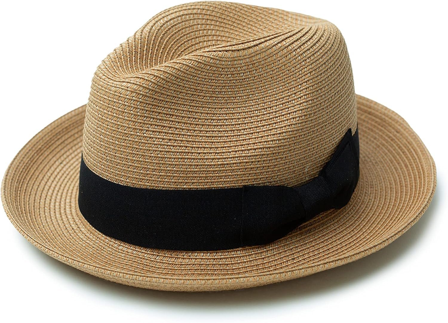 Men'S Straw Fedora Sun Hats - WORLD TIME VISITS