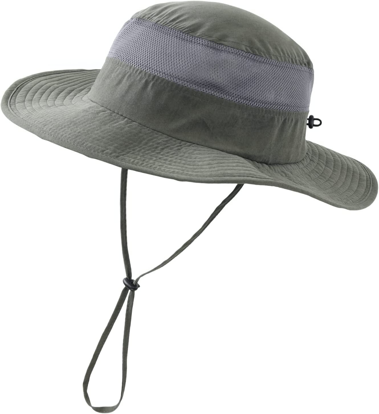 Men'S Sun Hat UPF 50+ Wide Brim Bucket Hat Mesh Fishing Hat - WORLD TIME VISITS