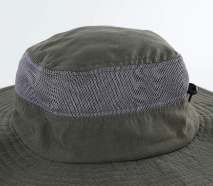 Men'S Sun Hat UPF 50+ Wide Brim Bucket Hat Mesh Fishing Hat