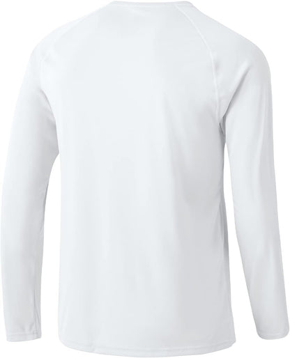 Mens Sun Protection Hiking Shirts Long Sleeve Water UPF 50+ SPF UV Shirts Lightweight Fishing Hiking Swimming - WORLD TIME VISITS