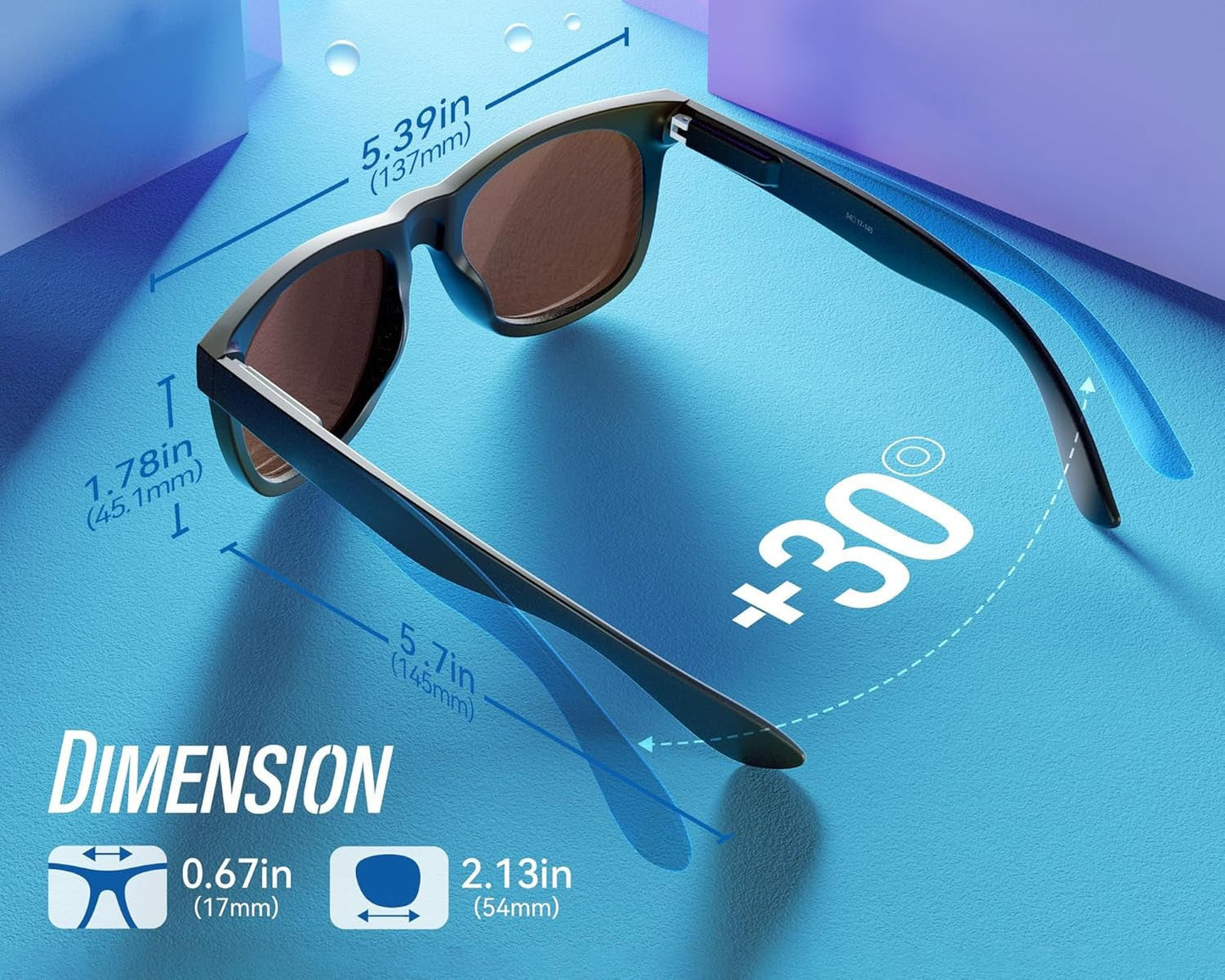 Mens Sunglasses Polarized with UV400 Protection, Fits for Women Fashion Driving, Fishing, Sports, Beach, Golfing