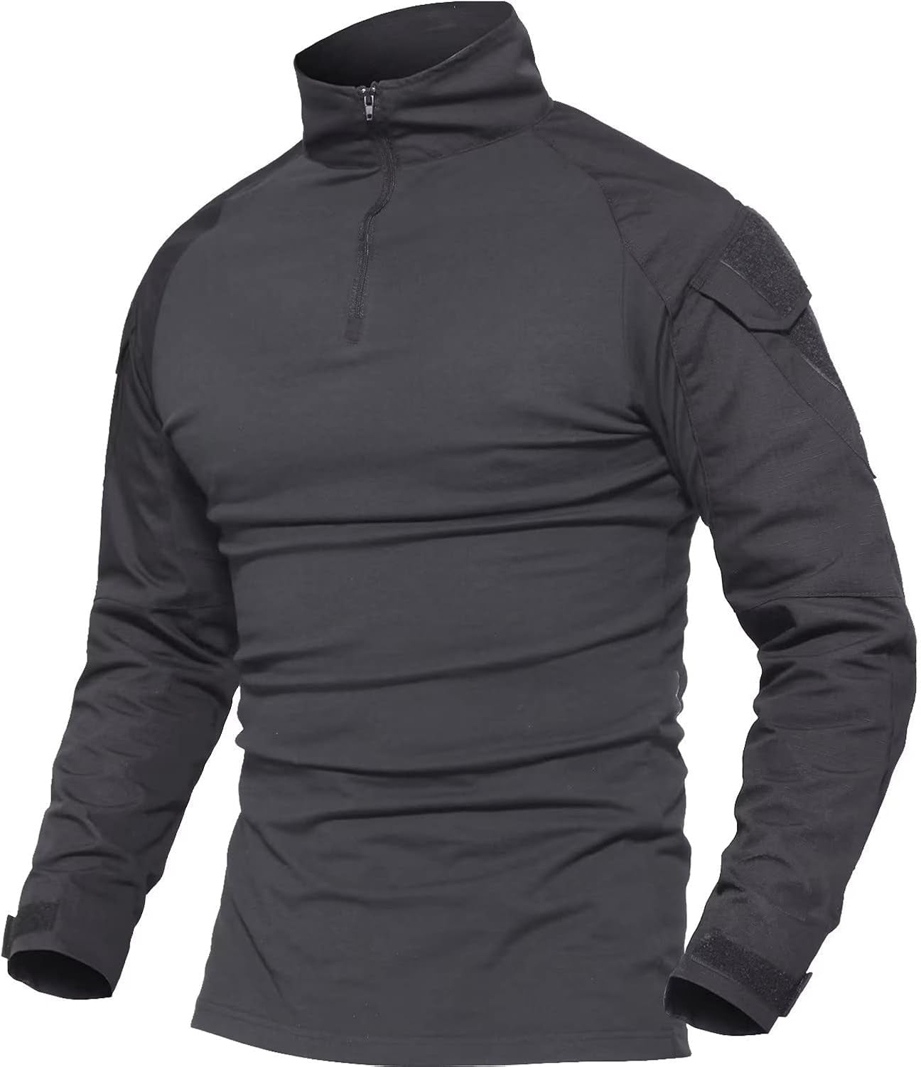 Men'S Tactical Military Shirts 1/4 Zip Long Sleeve Shirt with Pockets - WORLD TIME VISITS