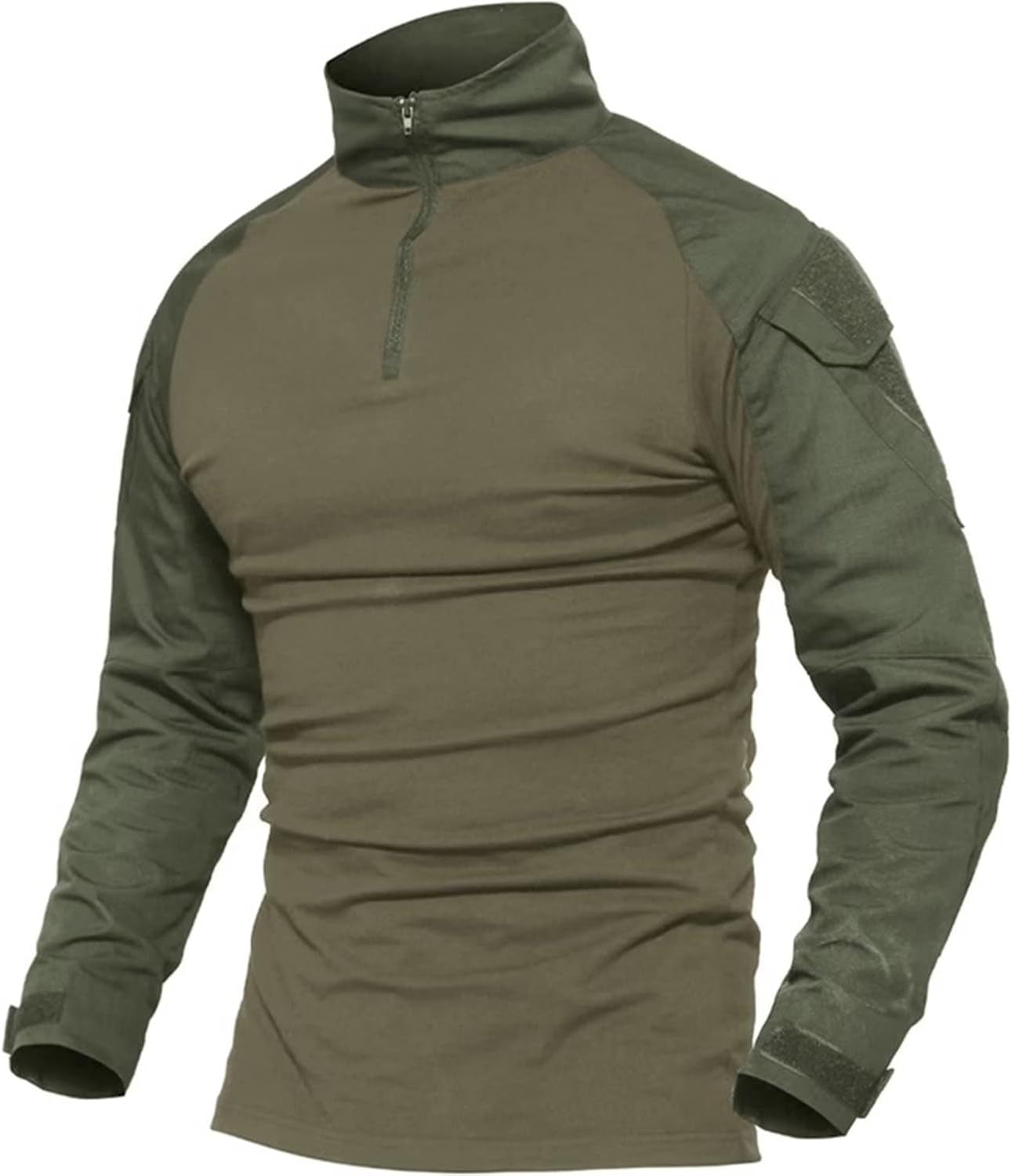 Men'S Tactical Military Shirts 1/4 Zip Long Sleeve Shirt with Pockets - WORLD TIME VISITS
