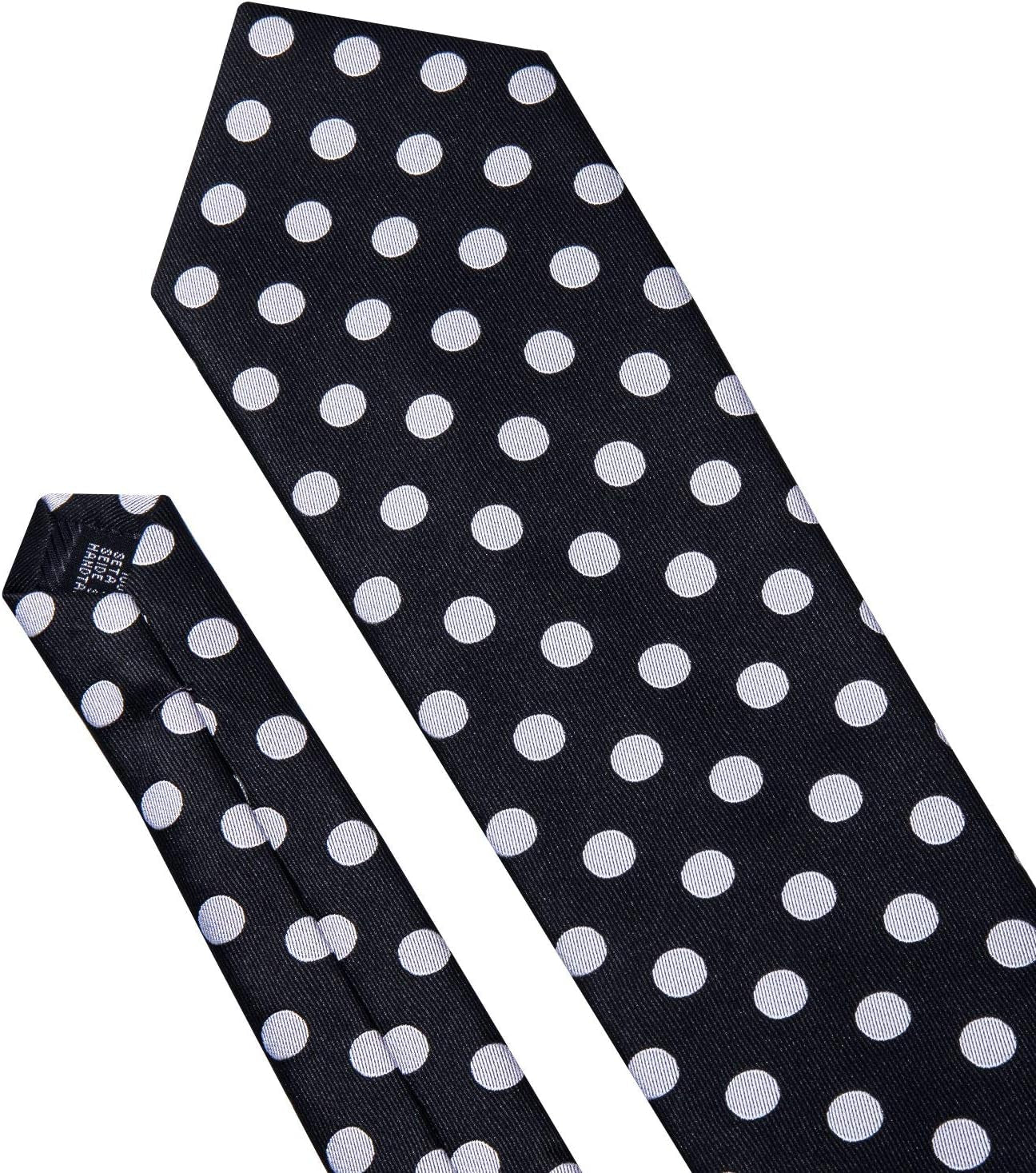 Men'S Tie Set Polka Dot Handkerchief Cufflinks Plaid Fashion Neckties Wedding Business