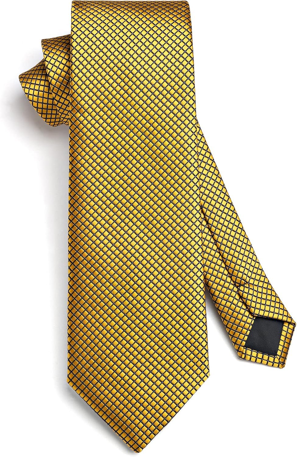 Mens Ties Plaid Tie and Pocket Square Set Classic Woven Formal Checkered Neckties & Handkerchief Wedding Party