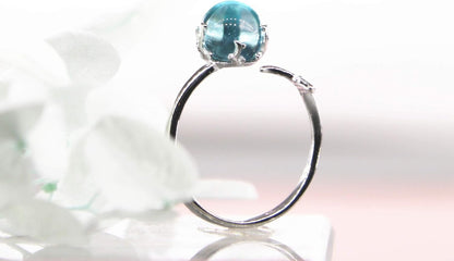 Mermaid in Deep Ocean 925 Sterling Silver Open Ring for Women