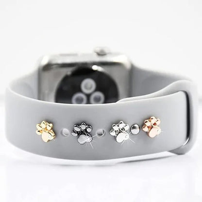 Metal Charms Watch Band Decoration Ring for Apple Diamond Ornament for Iwatch Bracelet Silicone Strap Jewelry Accessories - WORLD TIME VISITS