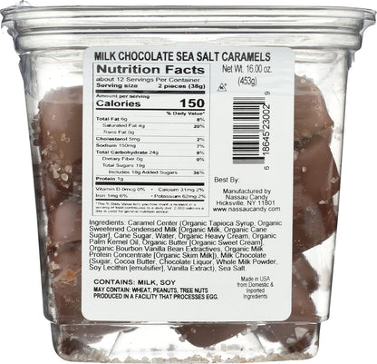Milk Chocolate Sea Salt Caramels, 16 OZ - WORLD TIME VISITS
