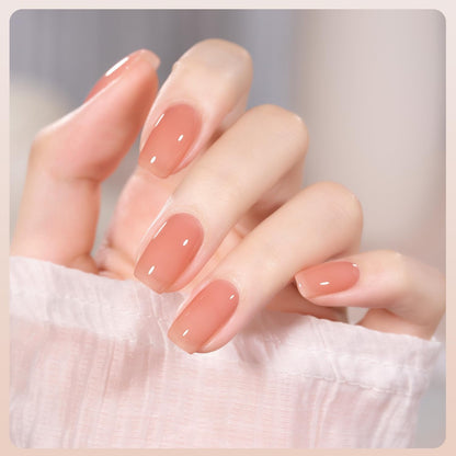Milky Jelly Nude Gel Nail Polish Set, 6 Transparent Colors Sheer White Pink Gel Nail Kit for Salon and Nail Art DIY at Home
