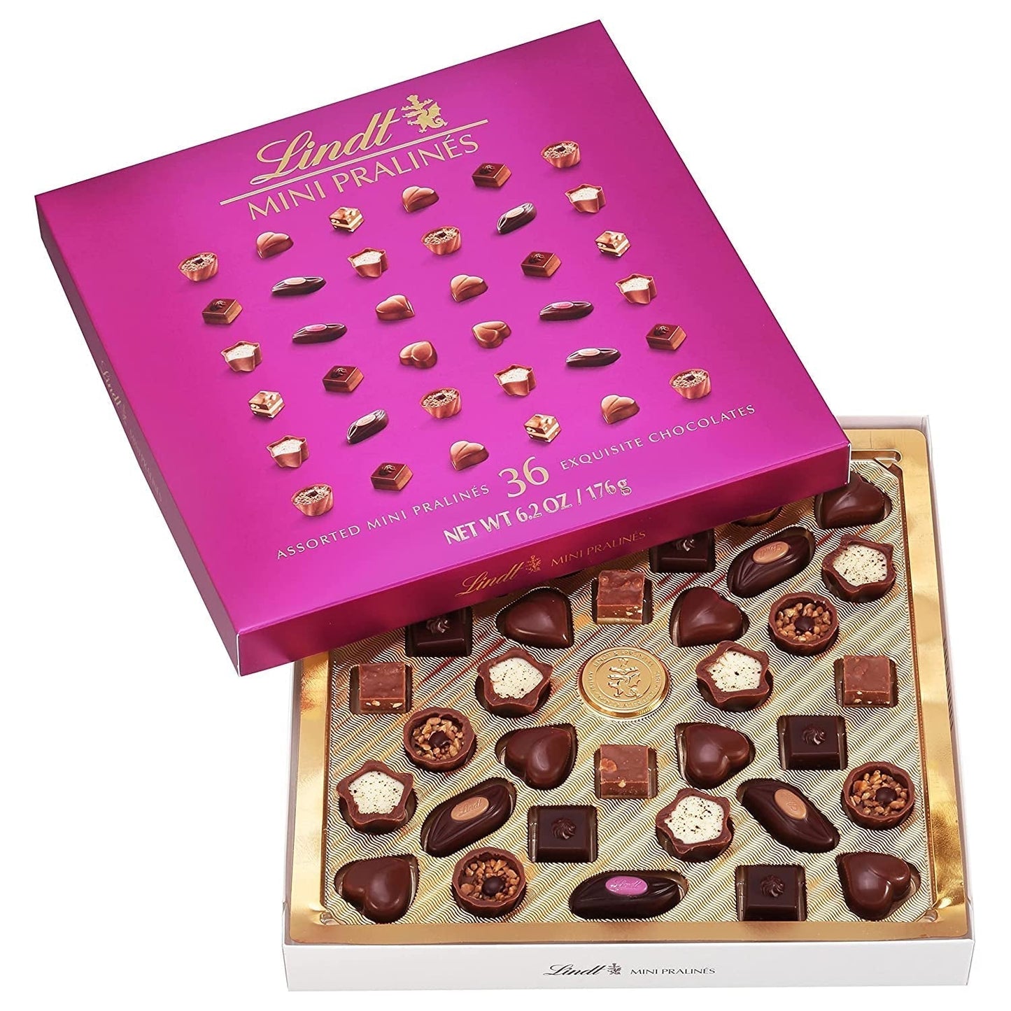 Mini Pralines, Assorted Chocolate Pralines with Premium Filling, Great for Gift Giving, 6.2 Oz Box