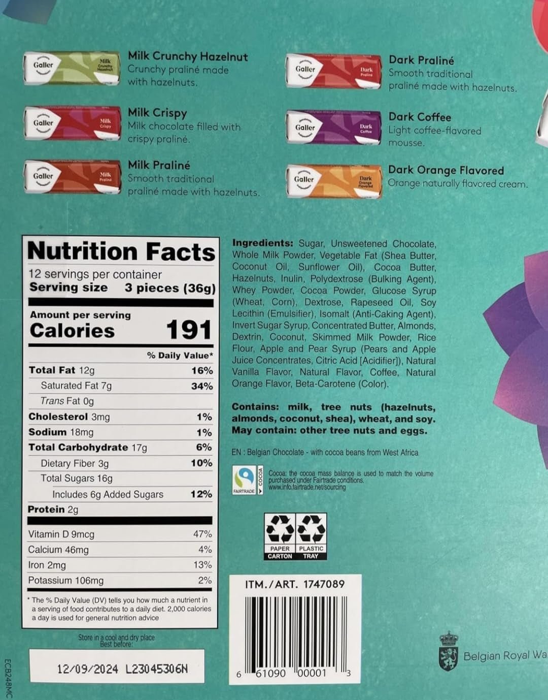 MINI Premier CHOCLATE Filled Dark and Milk BARS, Belgium Chocolate, Easter Mother'S Day SPRING EDITION 36 COUNT Choclates Gifts