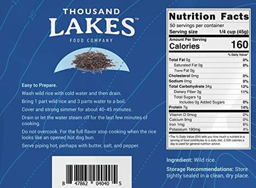Minnesota Grown Wild Rice - Bulk - 5 Pounds | 100% All Natural - WORLD TIME VISITS