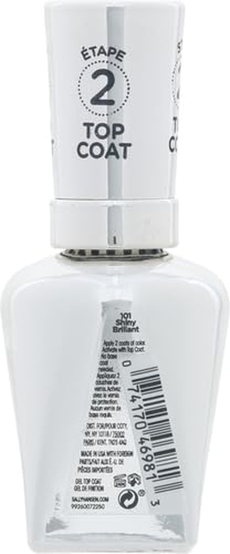 Miracle Gel Nail Polish Shiny Top Coat, 101 Miracle Gel 3.0 Shiny Top Coat, 0.5 Fl Ounce - WORLD TIME VISITS