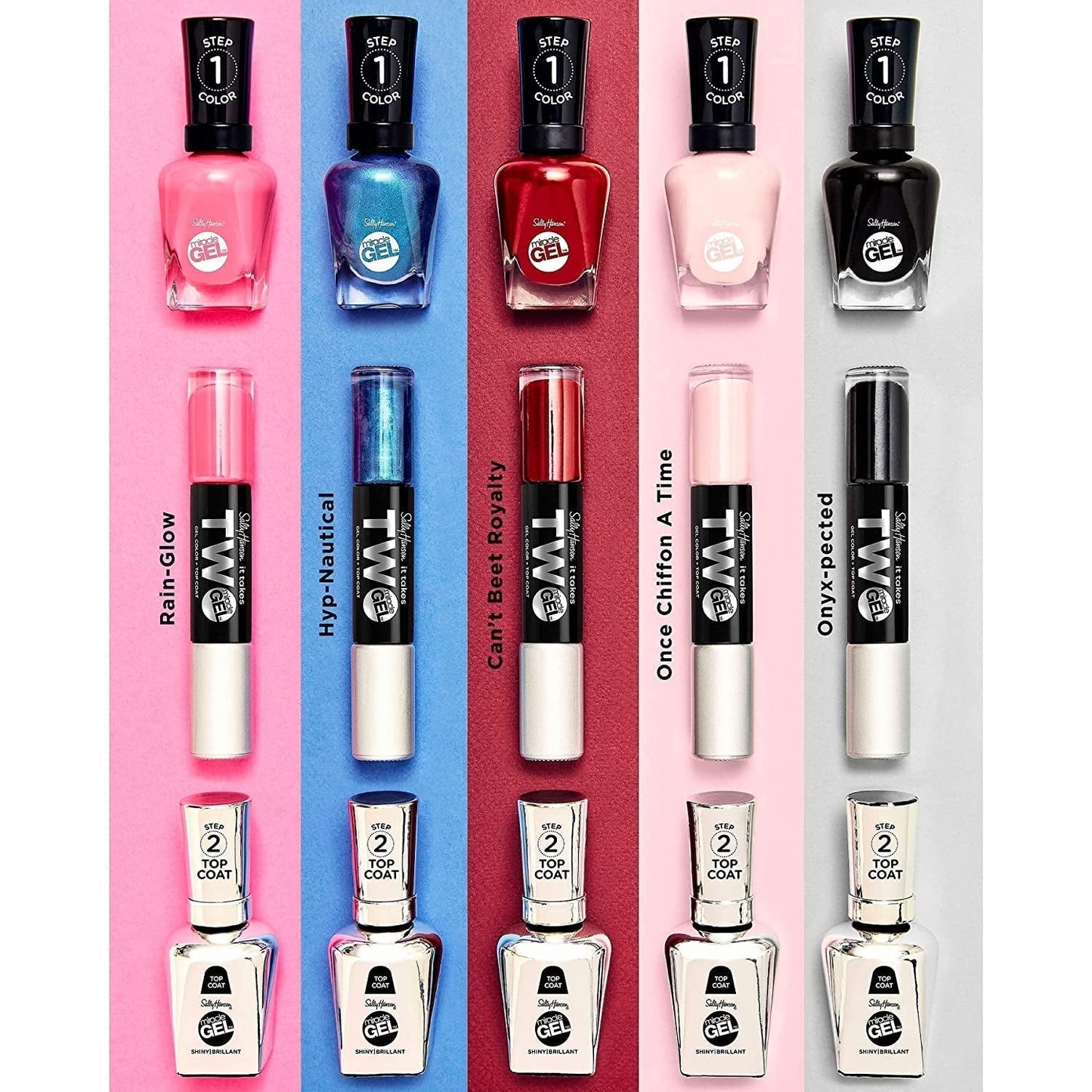 Miracle Gel Nail Polish Shiny Top Coat, 101 Miracle Gel 3.0 Shiny Top Coat, 0.5 Fl Ounce