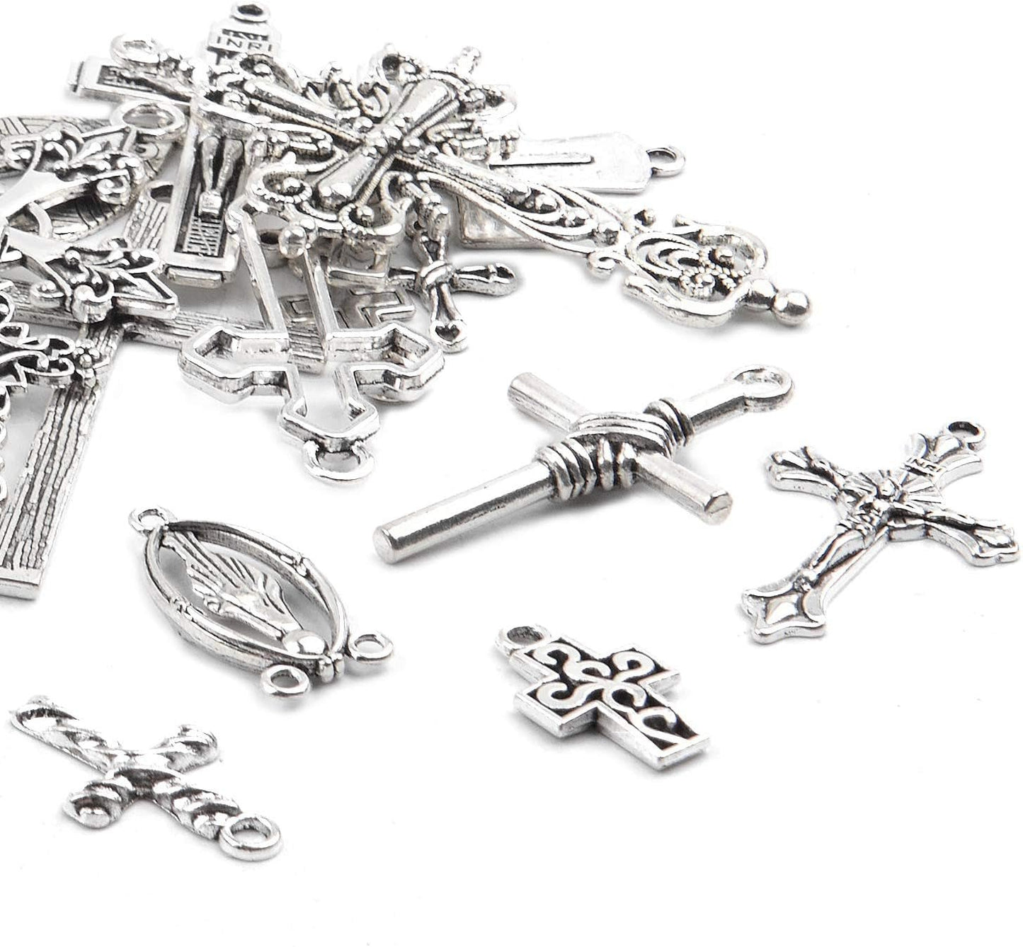Mixed Jesus Christ Cross Crucifix Dangle Pendant