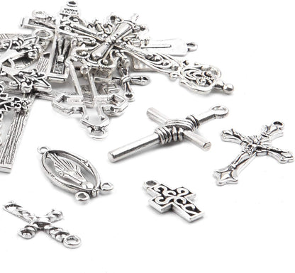 Mixed Jesus Christ Cross Crucifix Dangle Pendant