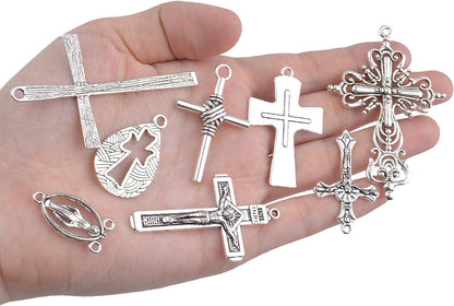 Mixed Jesus Christ Cross Crucifix Dangle Pendant