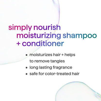 Moisturizing Shampoo, Simply Nourish with Shea Butter, Coconut, and Rice Milk Scent Notes, Paraben and Sulfate Free, 14 Oz (Pack of 1)