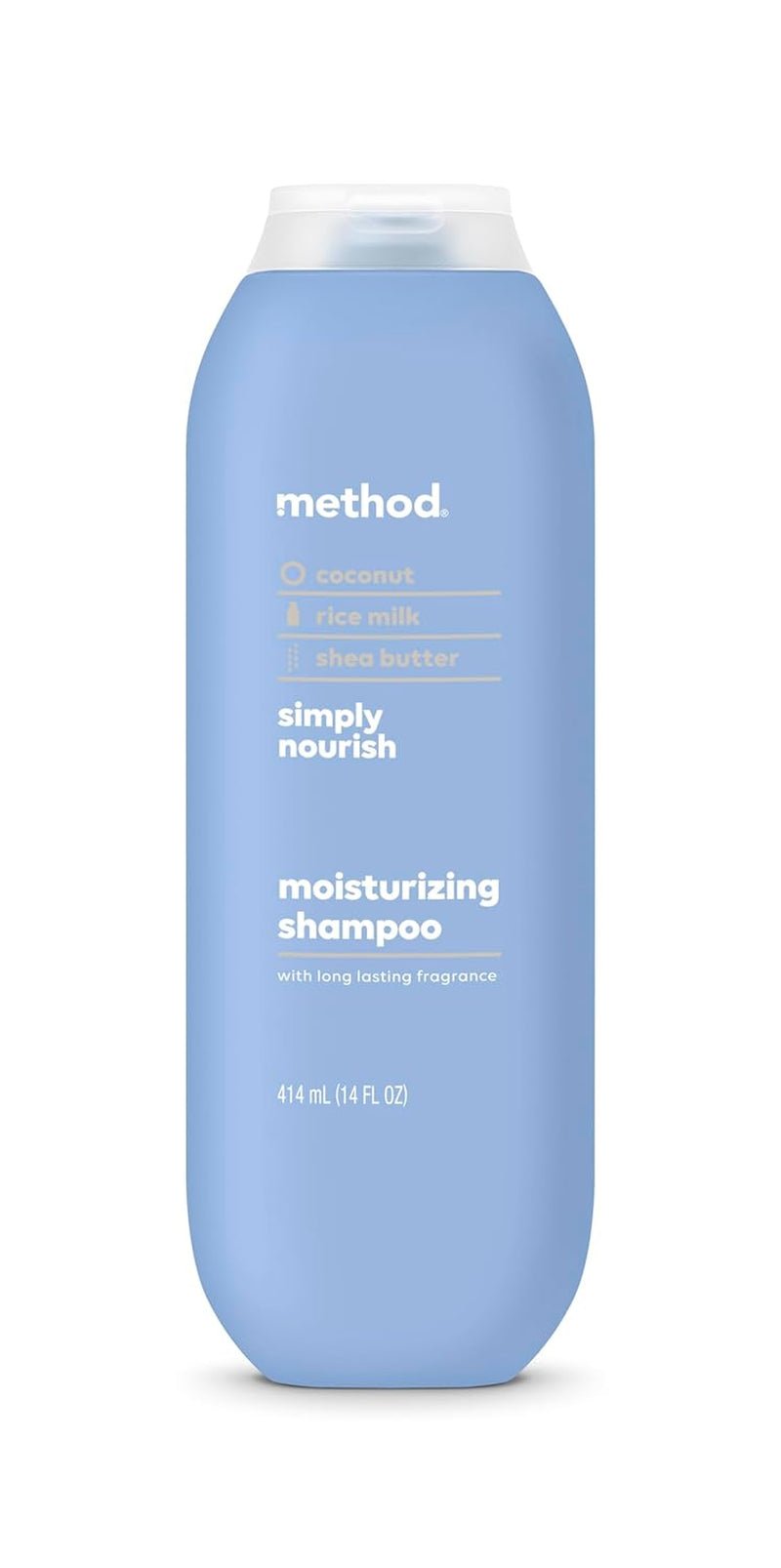 Moisturizing Shampoo, Simply Nourish with Shea Butter, Coconut, and Rice Milk Scent Notes, Paraben and Sulfate Free, 14 Oz (Pack of 1) - WORLD TIME VISITS