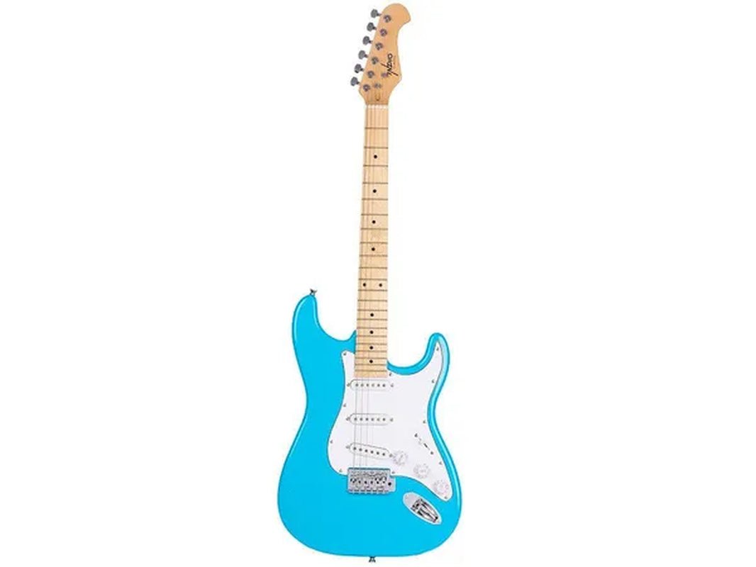 Monoprice Indio Cali Classic Electric Guitar - Blue, With Gig Bag - WORLD TIME VISITS