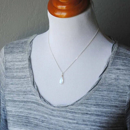 Moonstone Necklace, Moonstone Jewelry, Rainbow Moonstone Necklace