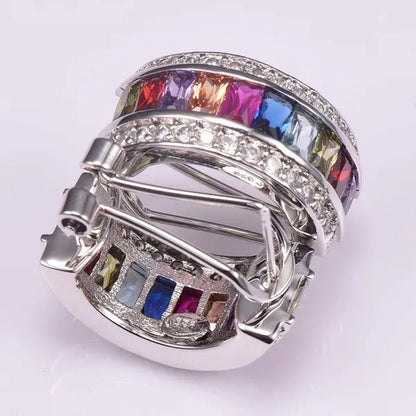 Morganite Pink Sapphire Topaz Garnet Amethyst Ruby Peridot Emerald Aquamarine 925 Sterling Silver Fashion Earrings - WORLD TIME VISITS