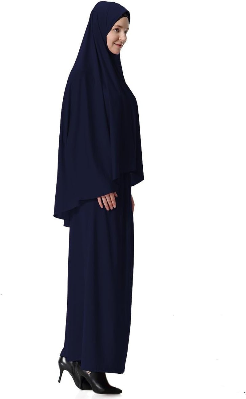 Muslim Islamic Women'S Khimar 2Pcs Sets Soft Distinctive Prayer Dress Hijab Abaya Suit(10 Colors Available)