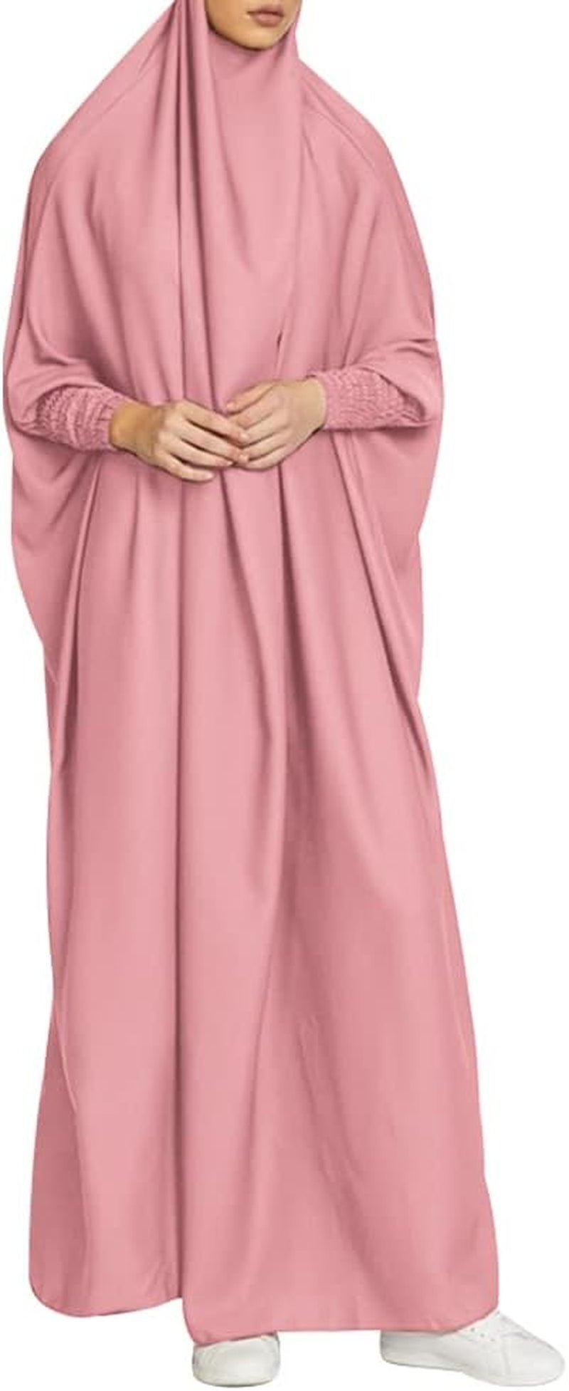 Muslim One Piece Prayer Hijab Dress Women Hooded Abaya Full Cover Islam Dubai Modest Robe