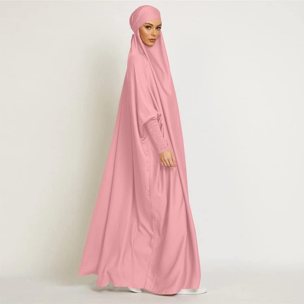 Muslim One Piece Prayer Hijab Dress Women Hooded Abaya Full Cover Islam Dubai Modest Robe