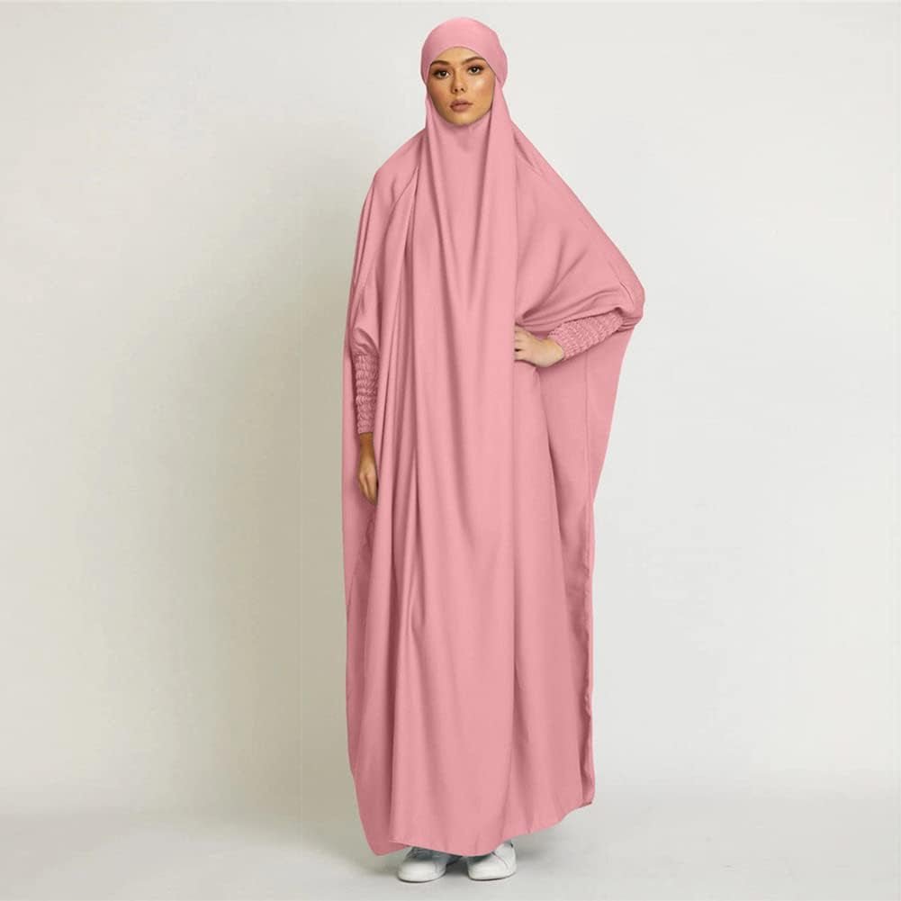 Muslim One Piece Prayer Hijab Dress Women Hooded Abaya Full Cover Islam Dubai Modest Robe - WORLD TIME VISITS