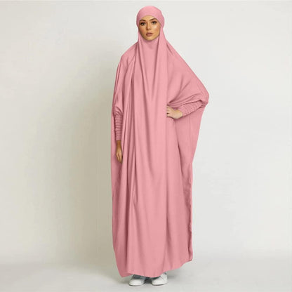 Muslim One Piece Prayer Hijab Dress Women Hooded Abaya Full Cover Islam Dubai Modest Robe - WORLD TIME VISITS