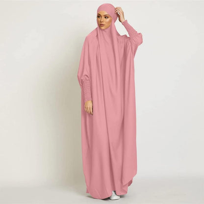 Muslim One Piece Prayer Hijab Dress Women Hooded Abaya Full Cover Islam Dubai Modest Robe