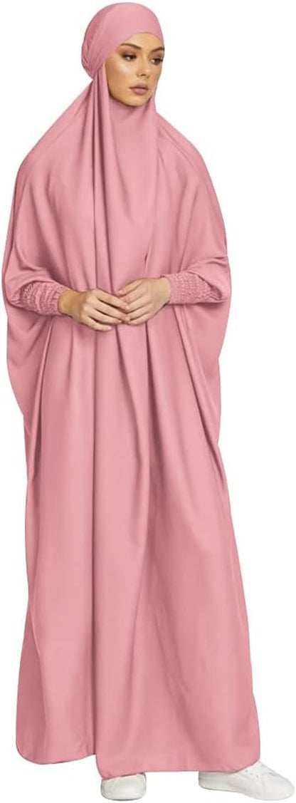 Muslim One Piece Prayer Hijab Dress Women Hooded Abaya Full Cover Islam Dubai Modest Robe - WORLD TIME VISITS