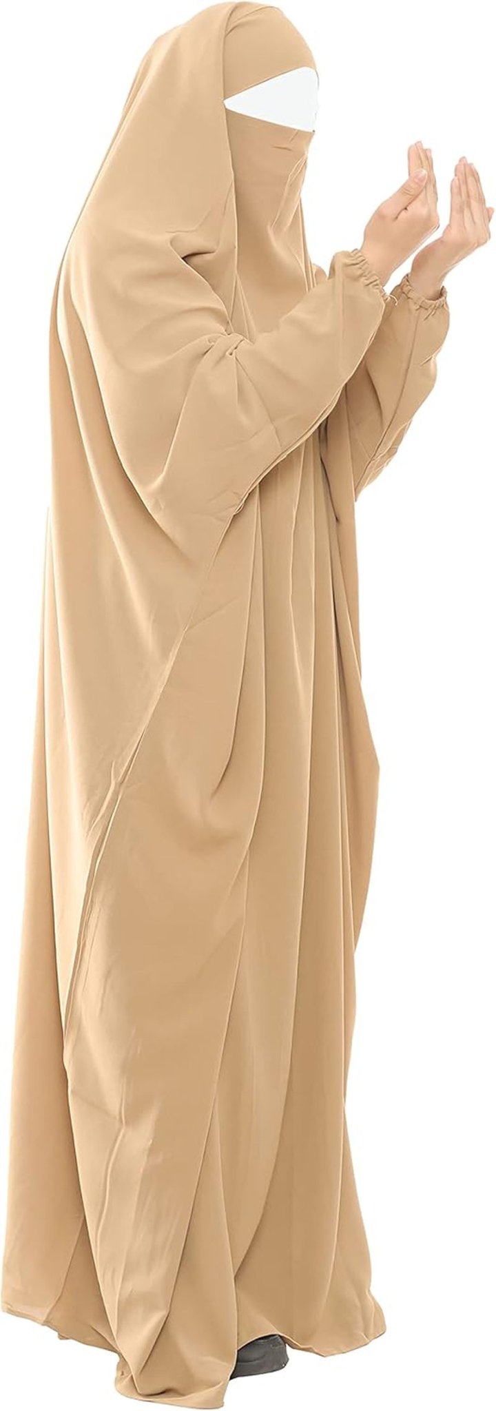 Muslim Prayer Dress Islamic Jilbab Eid Formal Gown 1 Piece Saudi Loose Covered Dress