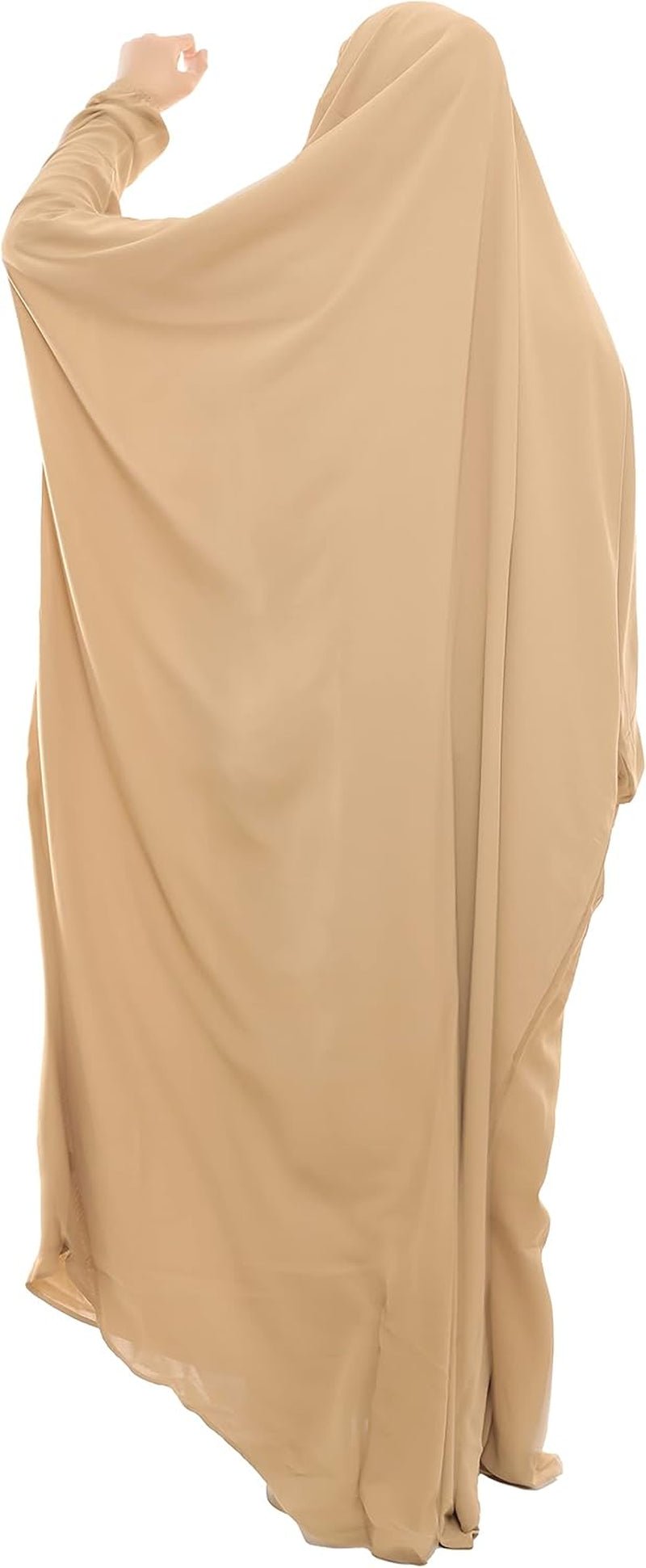 Muslim Prayer Dress Islamic Jilbab Eid Formal Gown 1 Piece Saudi Loose Covered Dress