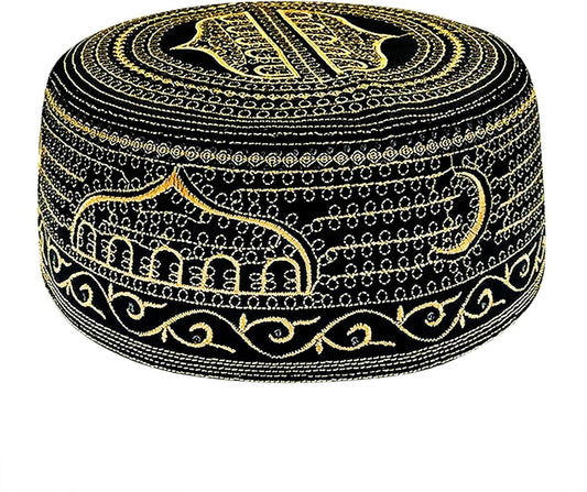 Muslim Prayer Hat for Men Worship Hat Islamic Muslim Prayer Hats Cap Beanie Headwear for Ramadan Eid - WORLD TIME VISITS